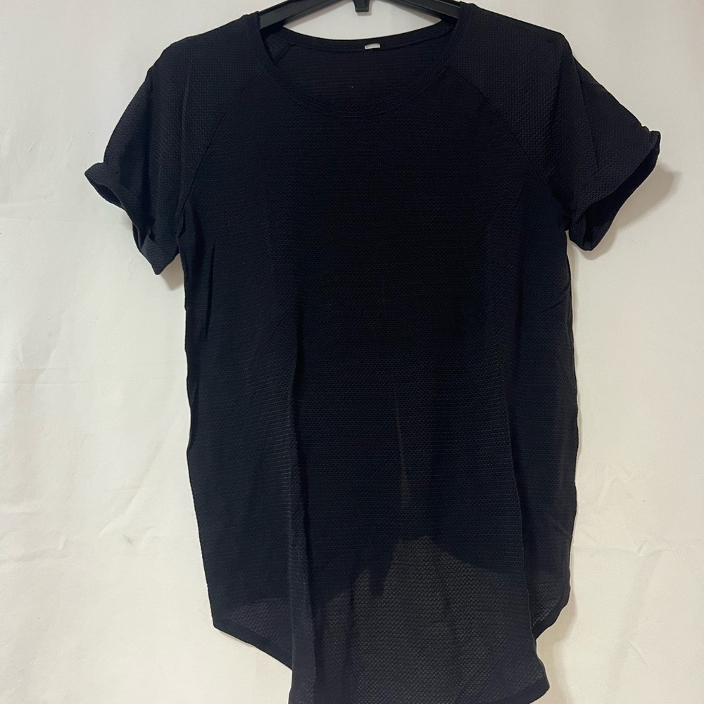 Lululemon Tie-back Black Short Sleeve Tee